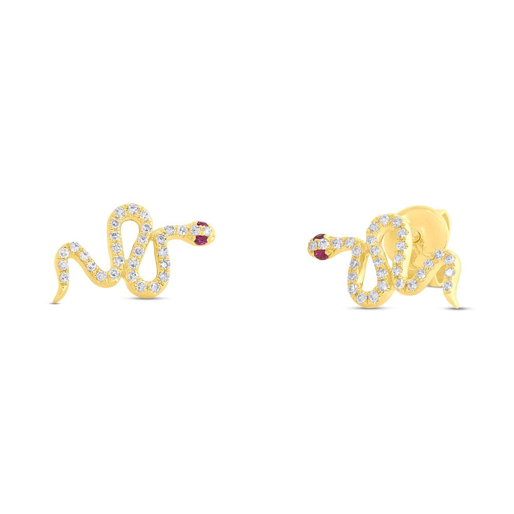 Earrings Earrings in Yellow Gold containing Multi-gemstone, Diamond, Ruby 378478