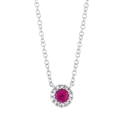 Necklaces Necklaces in White Gold containing Multi-gemstone, Diamond, Ruby 378480