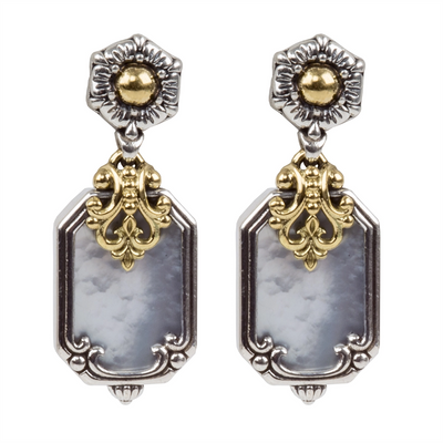 Konstantino Earrings in Mixed Metals containing Mother of pearl SKMK3143-117