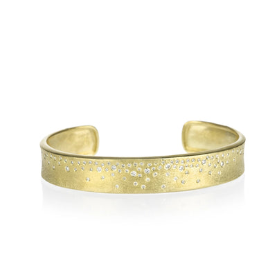 Todd Reed Bracelets in Yellow Gold containing Diamond TRDB395-CUFF-MINI18K