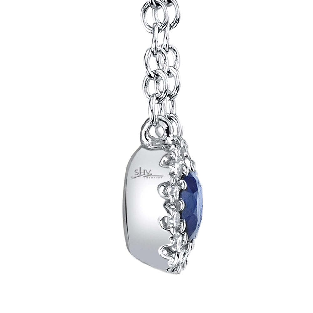 Necklaces Necklaces in White Gold containing Multi-gemstone, Diamond, Sapphire 378983