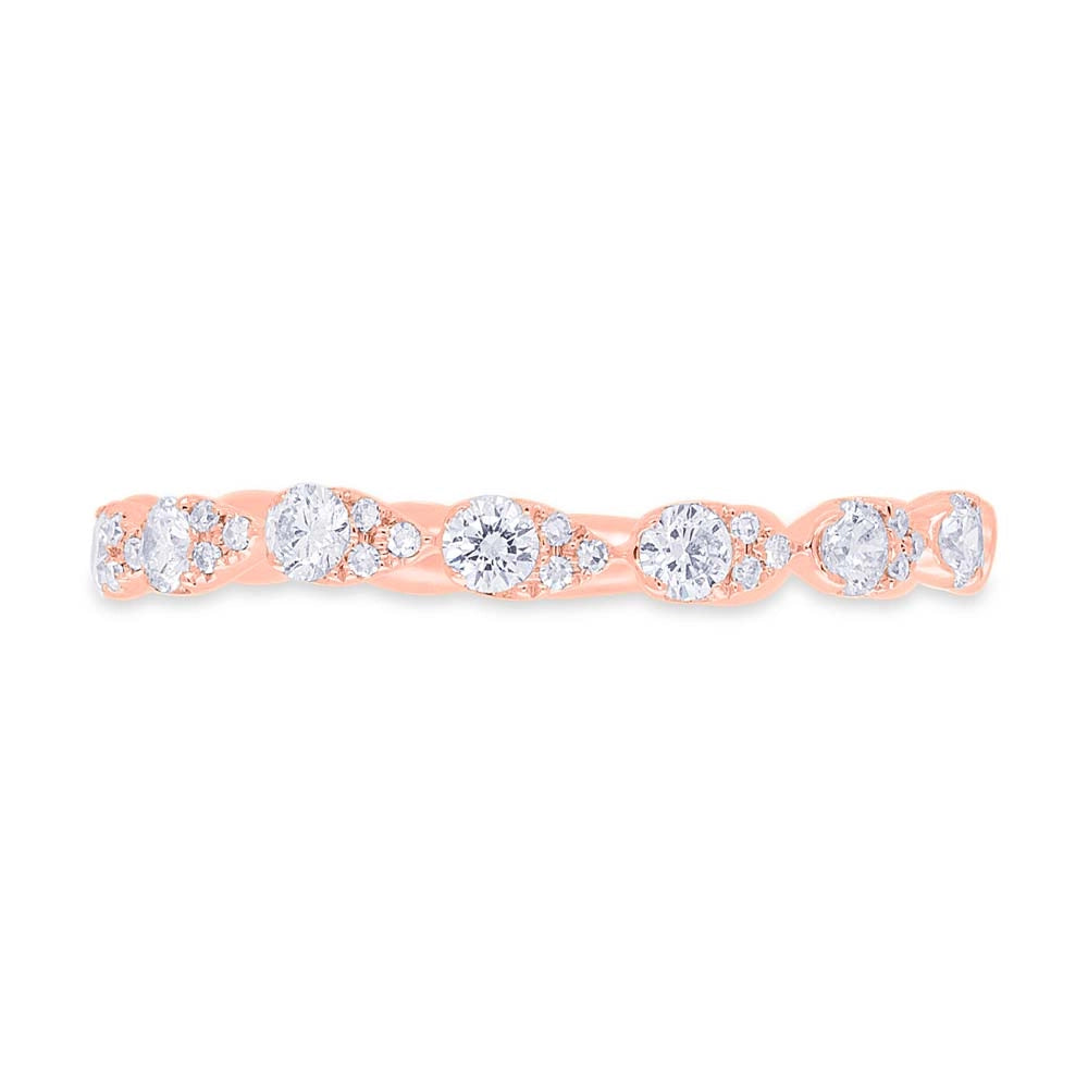 Wedding Bands Rings in Rose Gold containing Diamond 379192