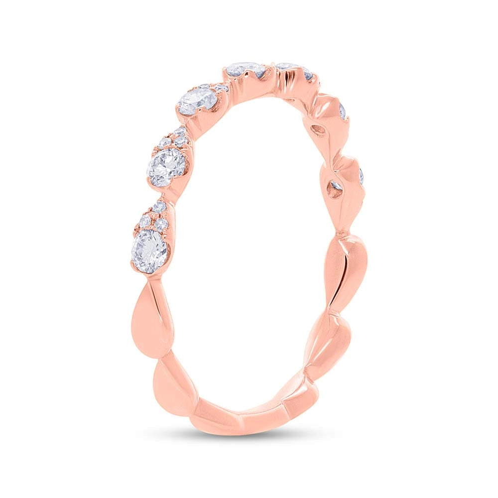 Wedding Bands Rings in Rose Gold containing Diamond 379192