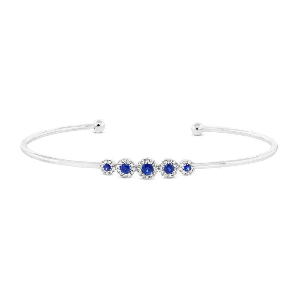 Bracelets Bracelets in White Gold containing Multi-gemstone, Diamond, Sapphire 379206