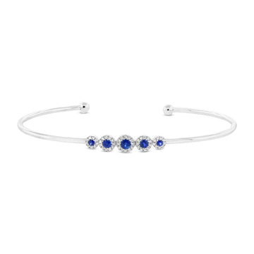 Bracelets Bracelets in White Gold containing Multi-gemstone, Diamond, Sapphire 379206