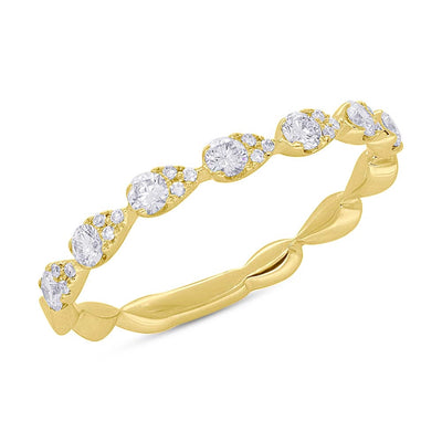 Wedding Bands Wedding Rings in Yellow Gold containing Diamond 379266