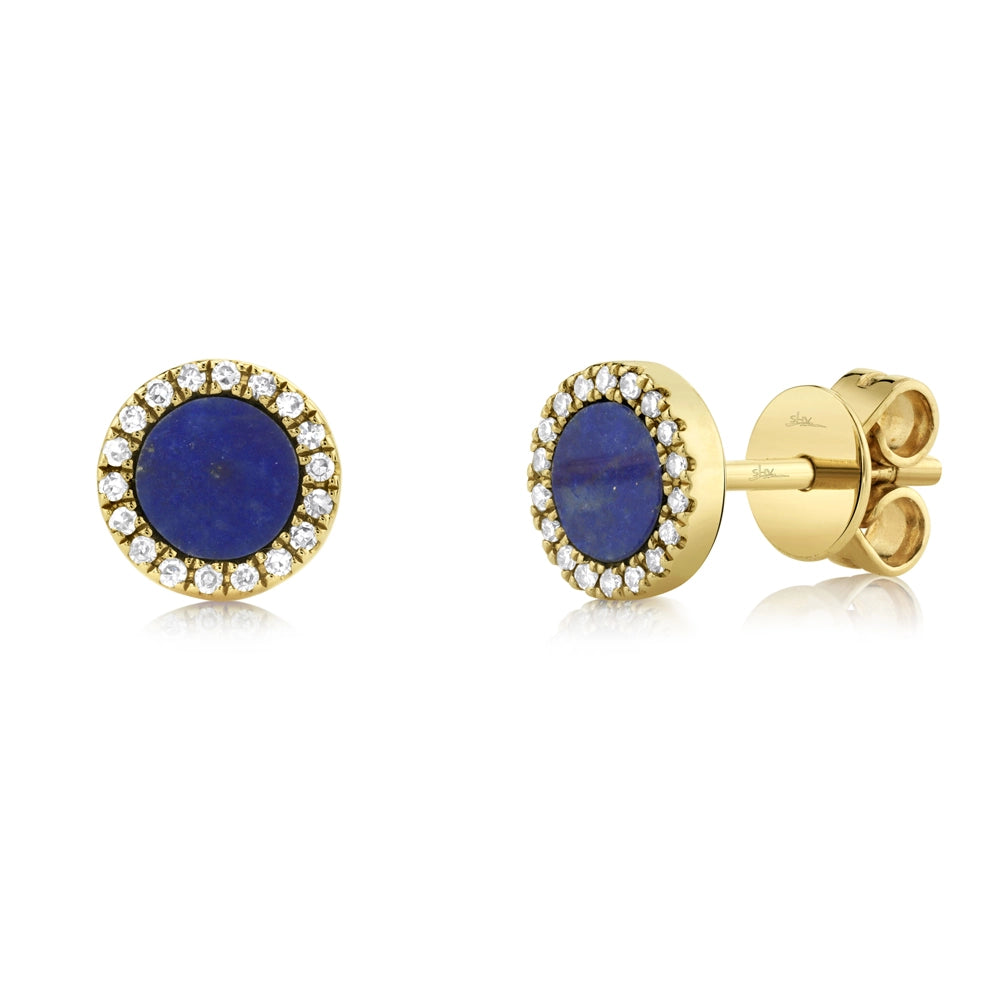 Earrings Earrings in Yellow Gold containing Lapis, Multi-gemstone, Diamond 379287