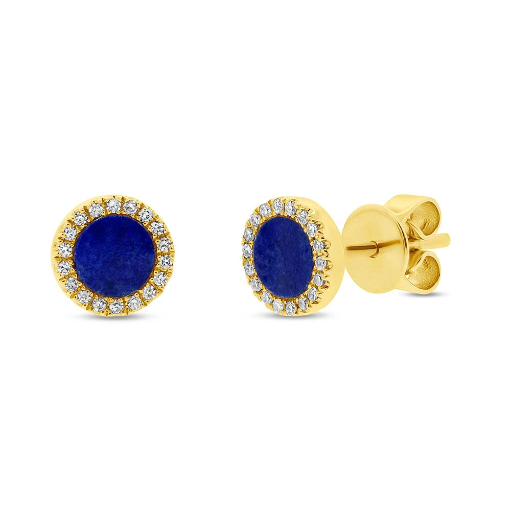 Earrings Earrings in Yellow Gold containing Lapis, Multi-gemstone, Diamond 379287
