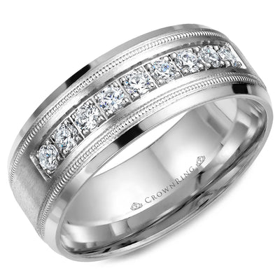 csv_image CrownRing Wedding Ring in White Gold containing Diamond WB-9083-M10