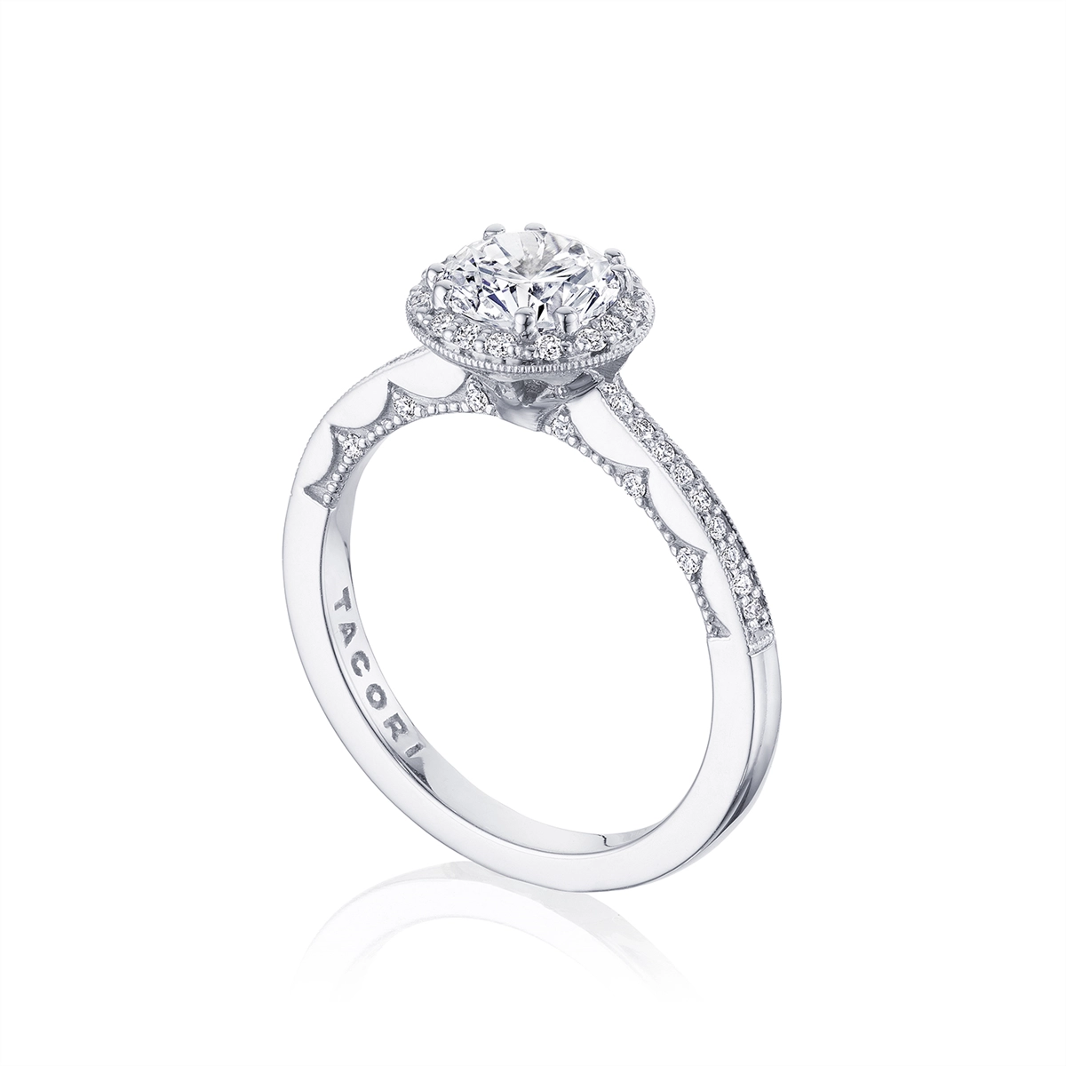 Tacori Engagement Rings in White Gold containing Diamond P103 RD 6.5 FW