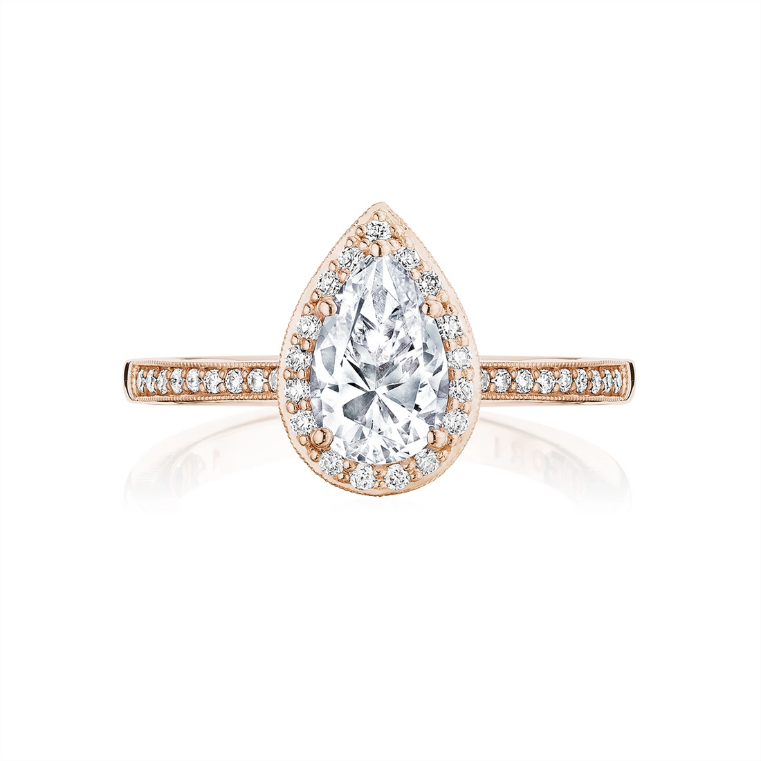 Tacori Engagement Rings in Rose Gold containing Diamond P103 PS 8X5 FPK