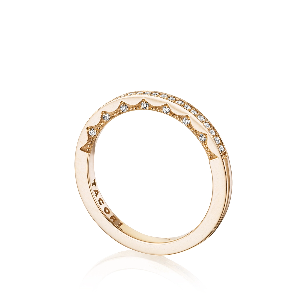 Tacori Wedding Rings in Rose Gold containing Diamond P103 B FPK
