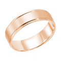 Mens Bands Wedding Rings in Rose Gold 381405