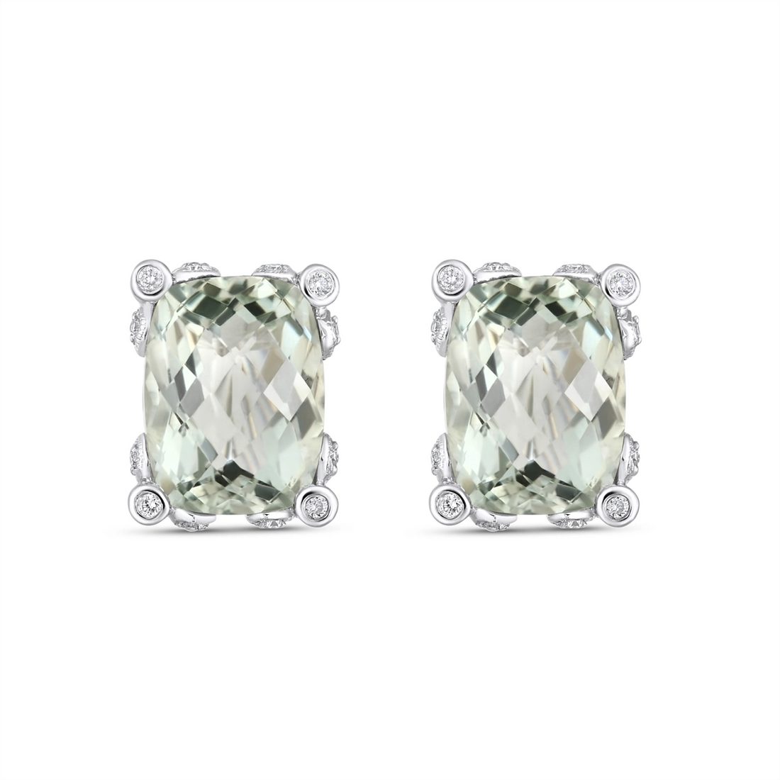Earrings Earrings in White Gold containing Green amethyst, Multi-gemstone, Diamond 381437