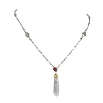 Konstantino Necklaces in Mixed Metals containing Quartz, Multi-gemstone, Corundum KOMK4751-480