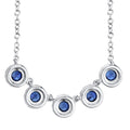 Necklaces Necklaces in White Gold containing Multi-gemstone, Diamond, Sapphire 383293