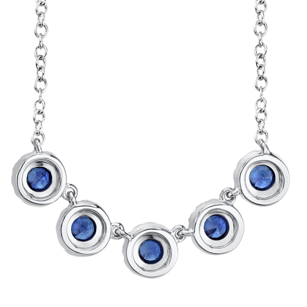 Necklaces Necklaces in White Gold containing Multi-gemstone, Diamond, Sapphire 383293