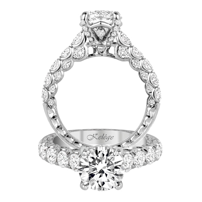 Jack Kelege Engagement Rings in Platinum/Palladium containing Diamond KPR769
