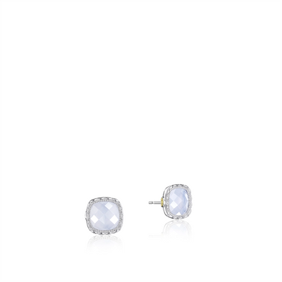 Tacori Earrings in Mixed Metals containing Calcedony SE24703