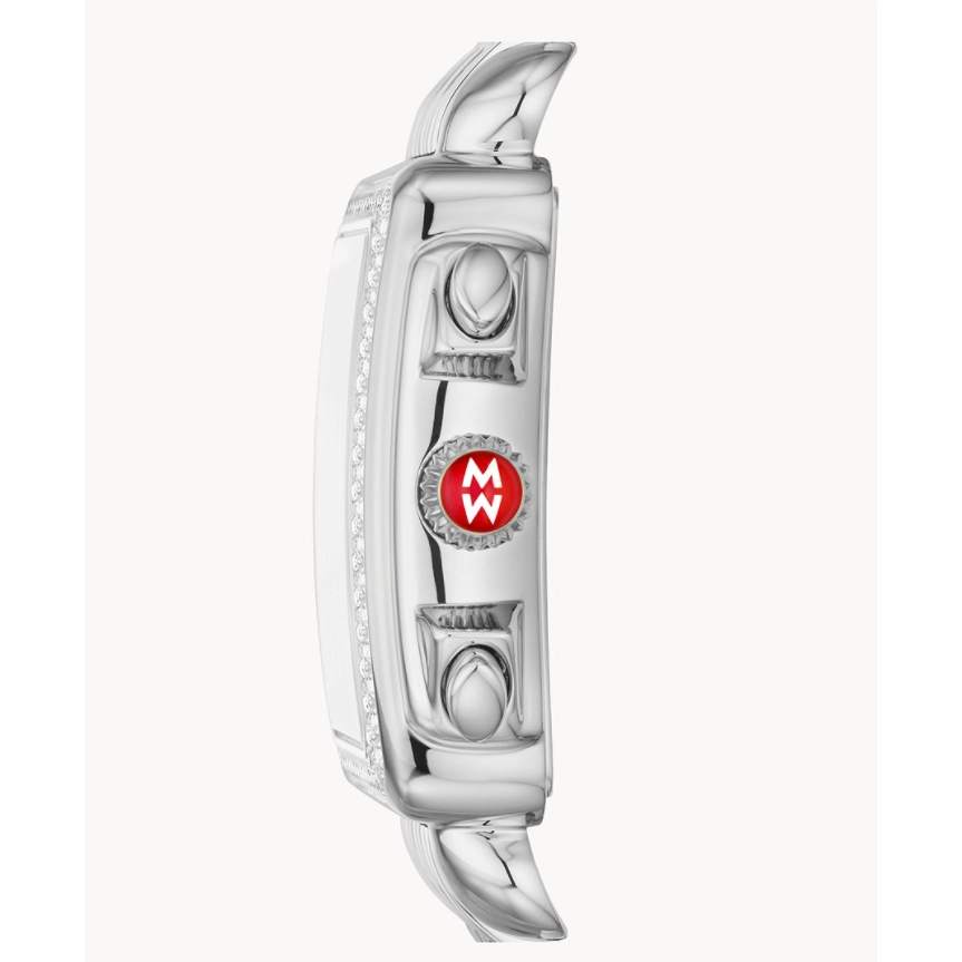 Michele Deco XL Stainless Steel Diamond Watch 36mm Quartz