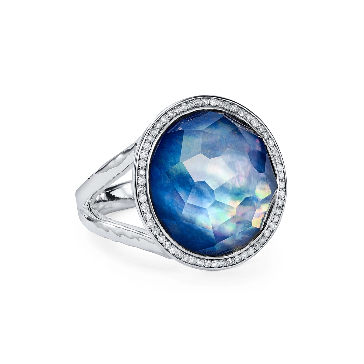 Ippolita Rings in Silver containing Mother of pearl, Lapis, Quartz, Multi-gemstone, Diamond SR385TFCQMPLPDI