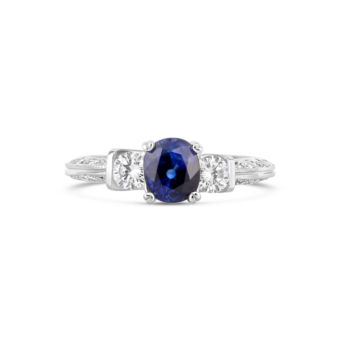 Engagement Collections Rings in White Gold containing Multi-gemstone, Diamond, Sapphire 385214