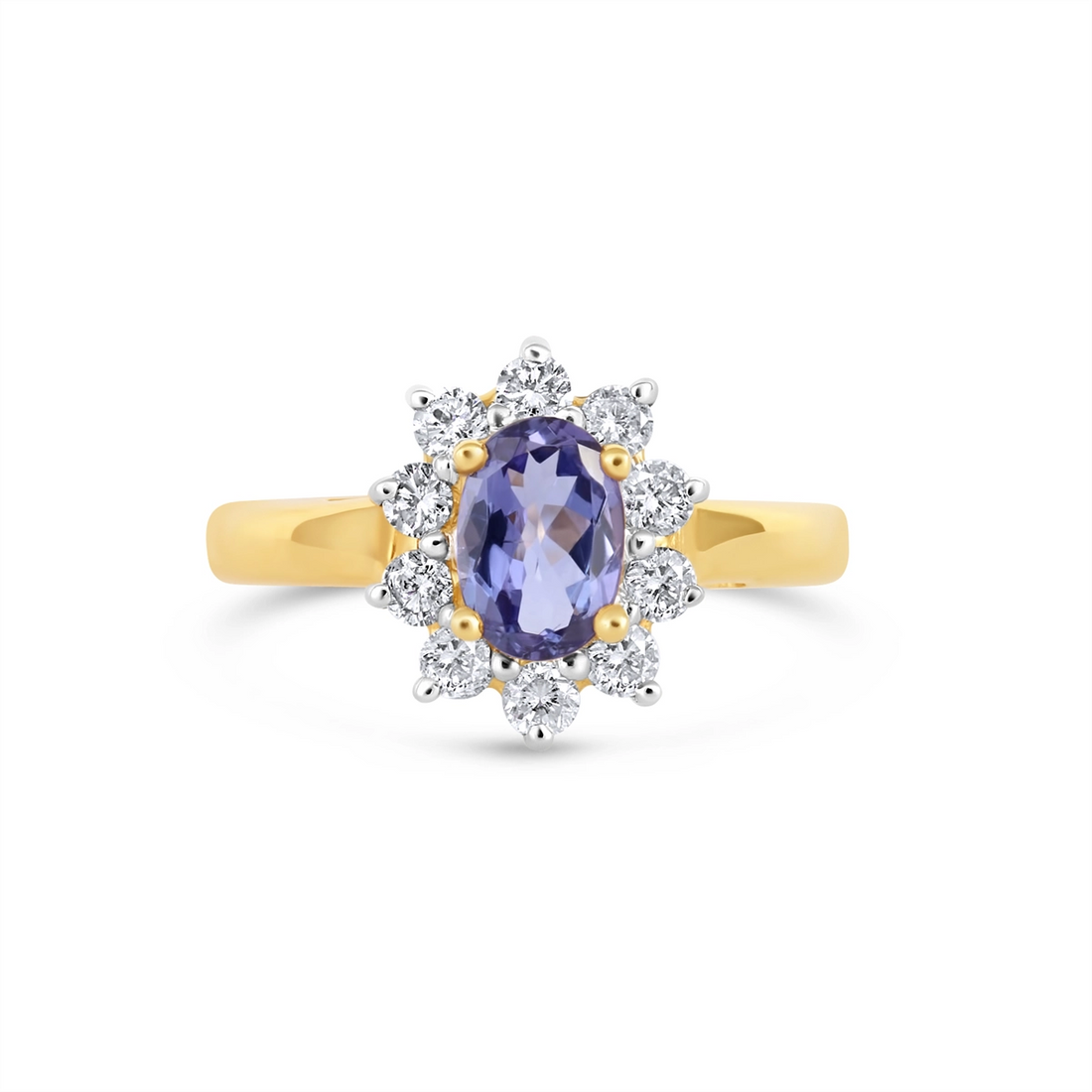 Rings Rings in Yellow Gold containing Tanzanite, Multi-gemstone, Diamond R02084-TA-99