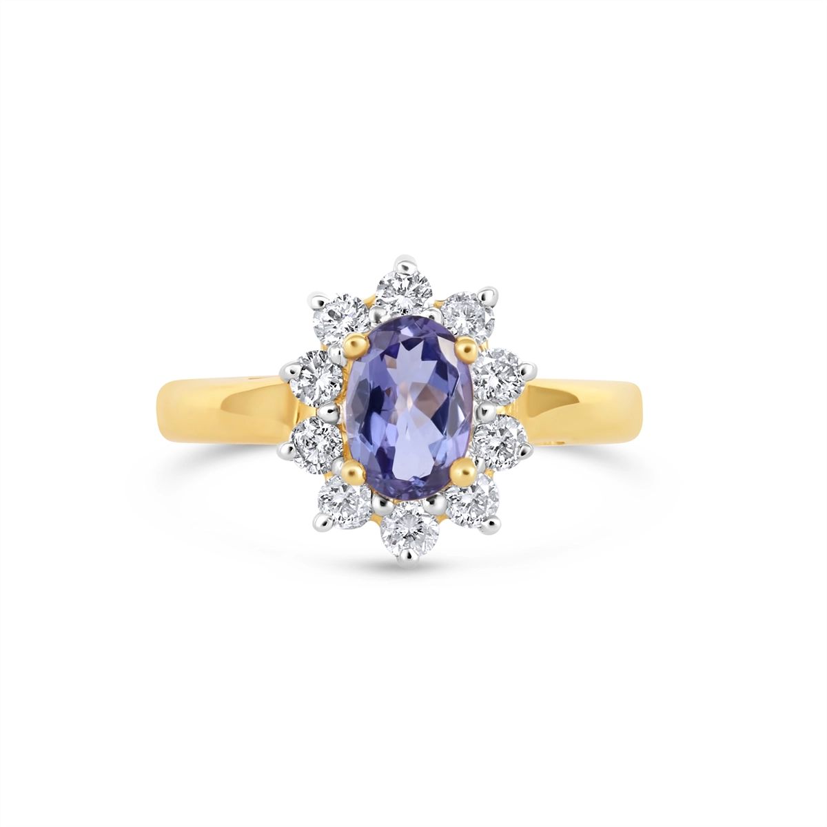 Rings Rings in Yellow Gold containing Tanzanite, Multi-gemstone, Diamond R02084-TA-99