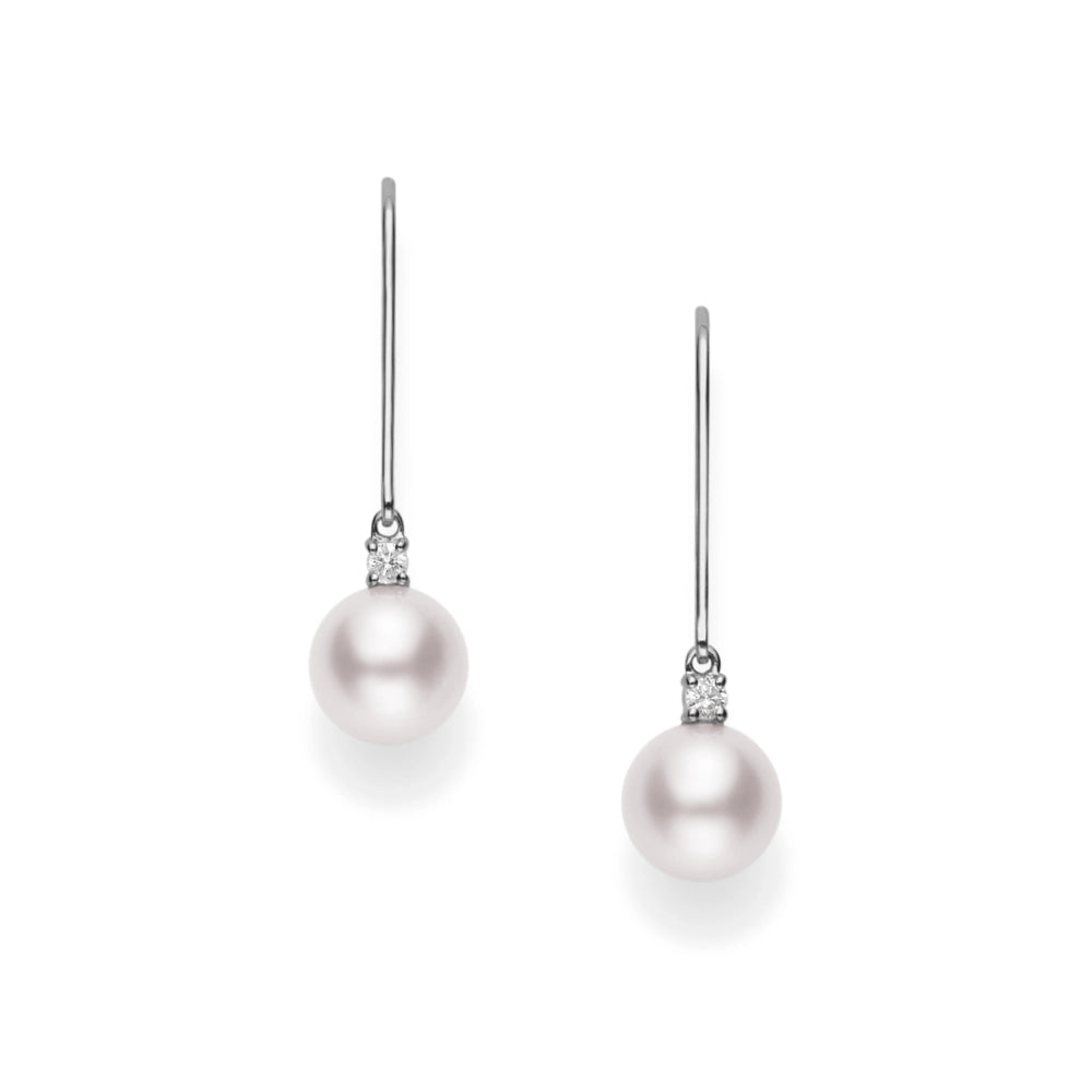 Mikimoto Earrings in White Gold containing Multi-gemstone, Diamond, Pearl PEA1006DW