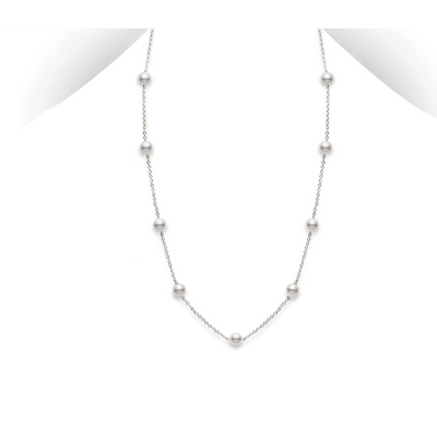 csv_image Mikimoto Necklace in White Gold containing Pearl PCQ158LW