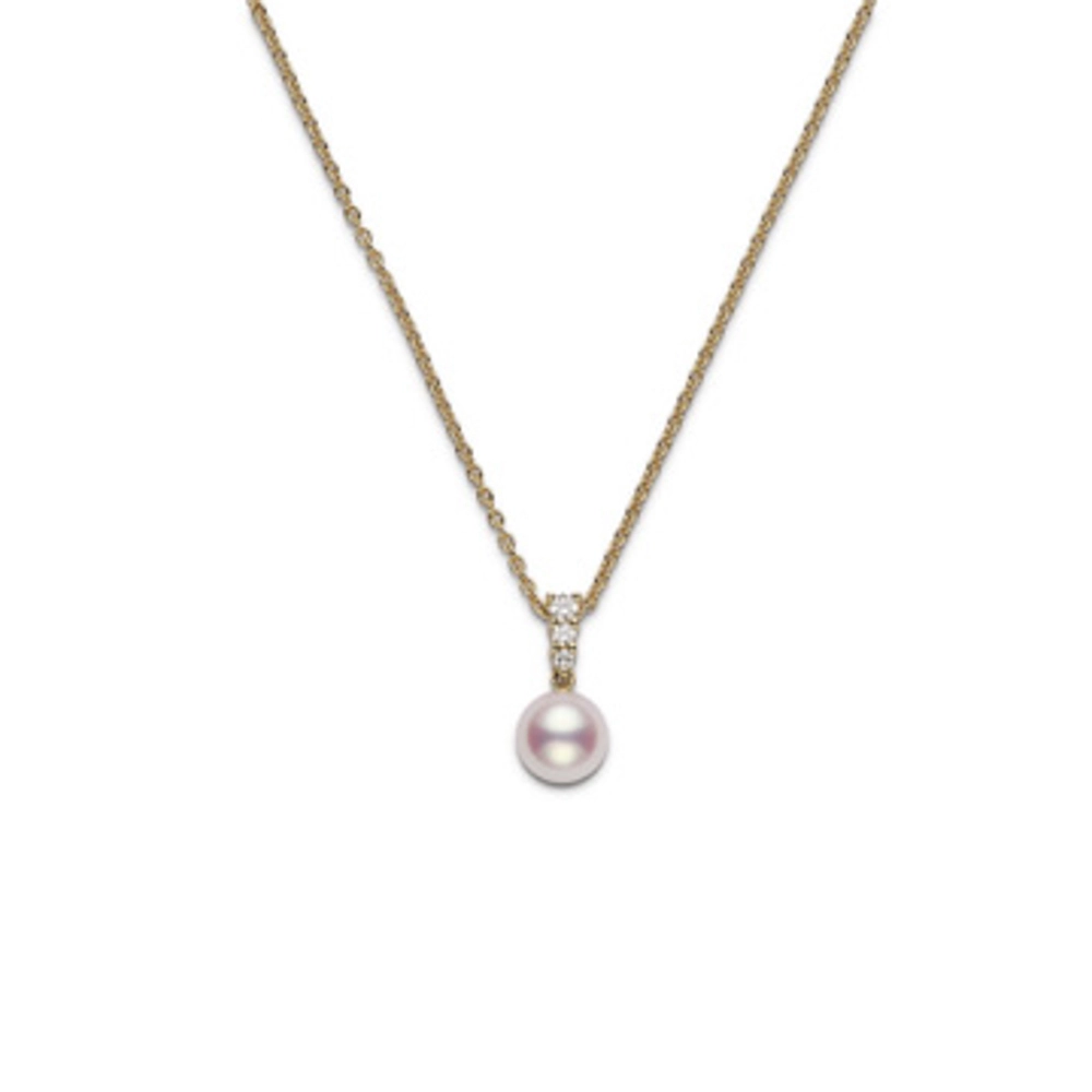Mikimoto Necklaces in Yellow Gold containing Multi-gemstone, Diamond, Pearl PPA403DK