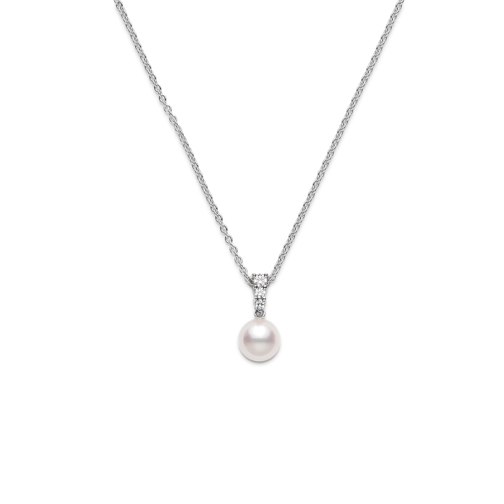 Mikimoto Necklaces in White Gold containing Multi-gemstone, Diamond, Pearl PPA403DW