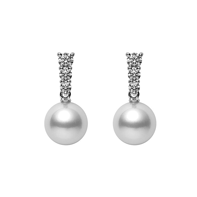 Mikimoto Earrings in White Gold containing Multi-gemstone, Diamond, Pearl MEA10337ADXW