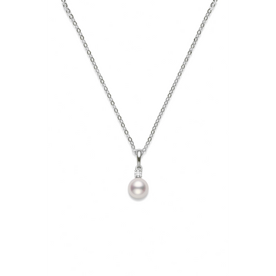 Mikimoto Necklaces in White Gold containing Multi-gemstone, Diamond, Pearl PPS702DW