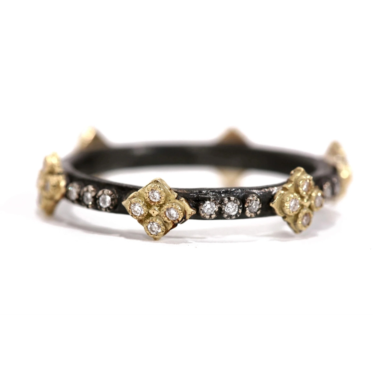 Armenta Rings in Mixed Metals containing Diamond 02153