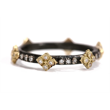 Armenta Rings in Mixed Metals containing Diamond 02153