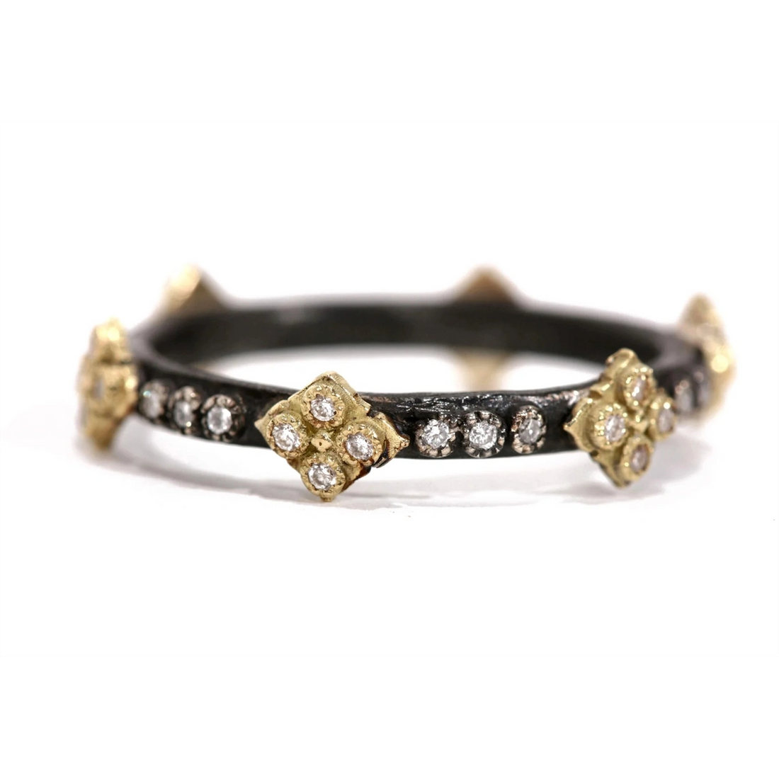 Armenta Rings in Mixed Metals containing Diamond 02153