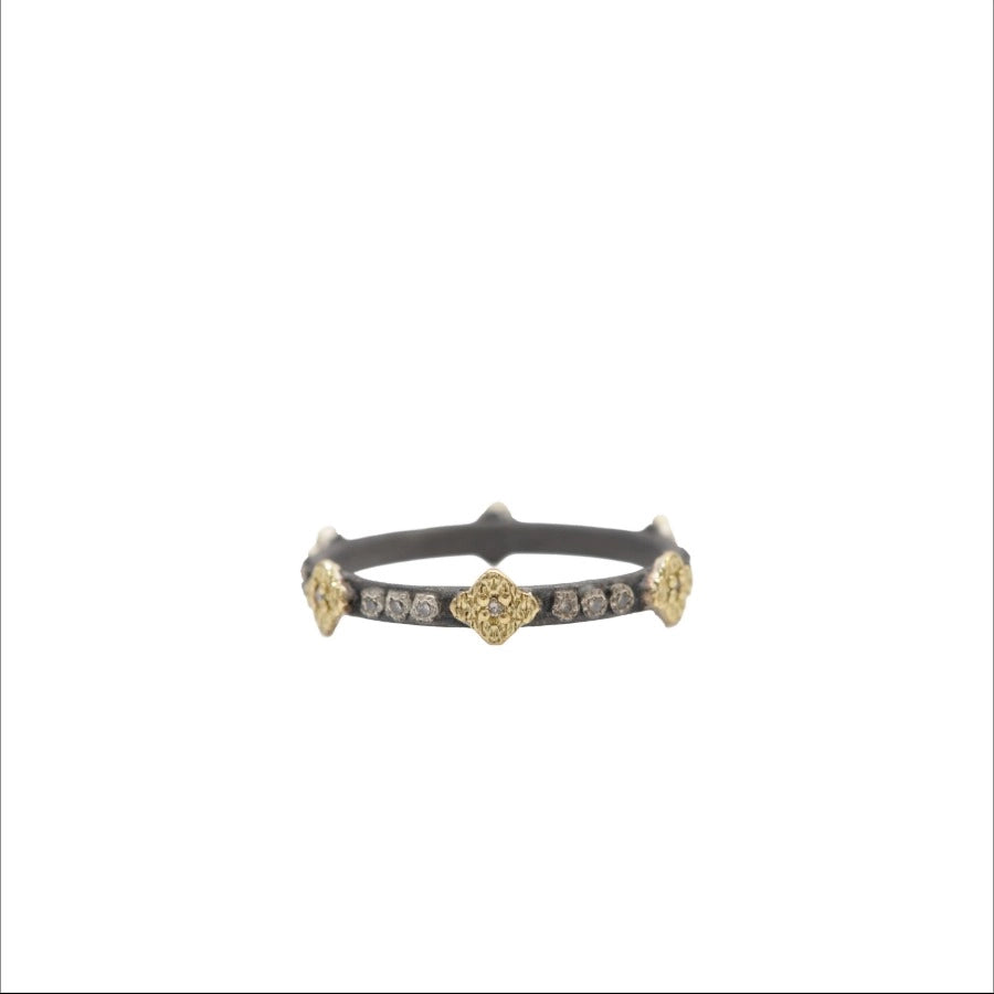 Armenta Rings in Mixed Metals containing Diamond 02153