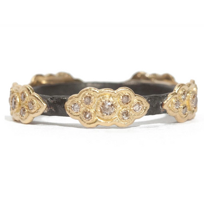 Armenta Rings in Mixed Metals containing Diamond 05602