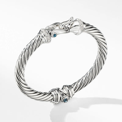 csv_image David Yurman Bracelet in Silver containing London blue topaz, Multi-gemstone, Diamond B14634DSSAIBDIM