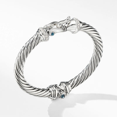 David Yurman Bracelets in Silver containing London blue topaz, Multi-gemstone, Diamond B14634DSSAIBDIM