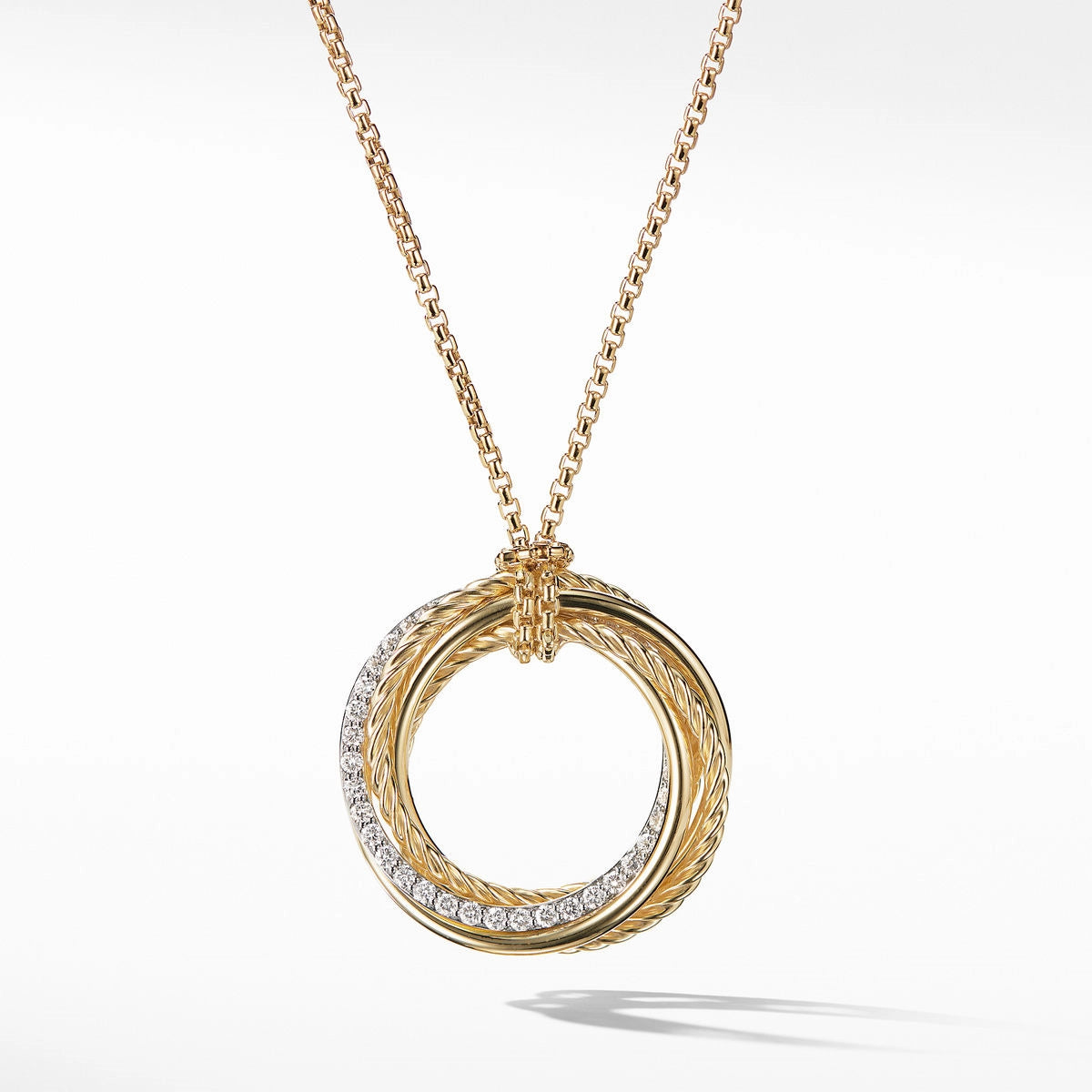 David Yurman Necklaces in Yellow Gold containing Diamond N14520D88ADI18