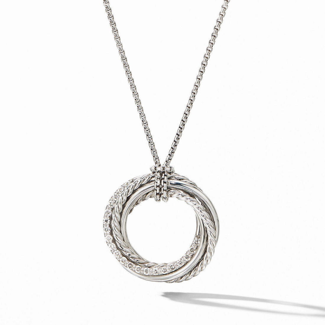 David Yurman Necklaces in Silver containing Diamond N14520DSSADI18