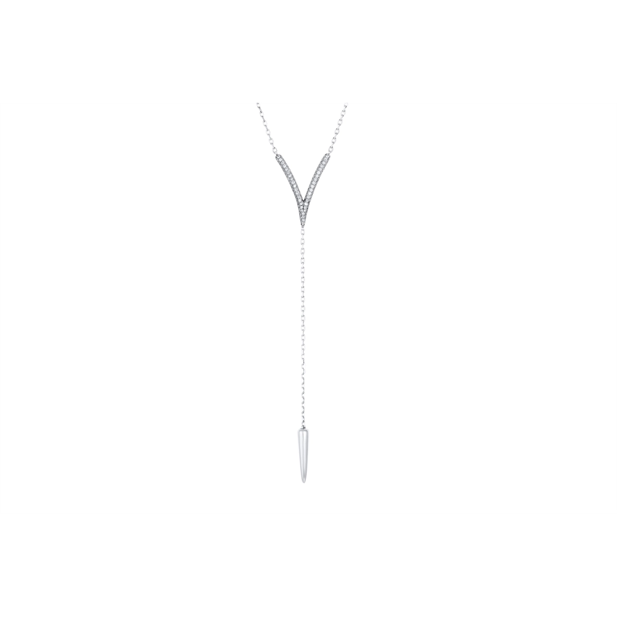 Charles Krypell Necklaces in Silver containing Diamond 4-629-SWDS