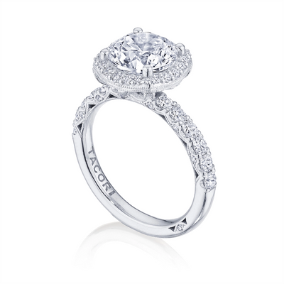 Tacori Engagement Rings in White Gold containing Diamond HT 2572 CU 7.5 W