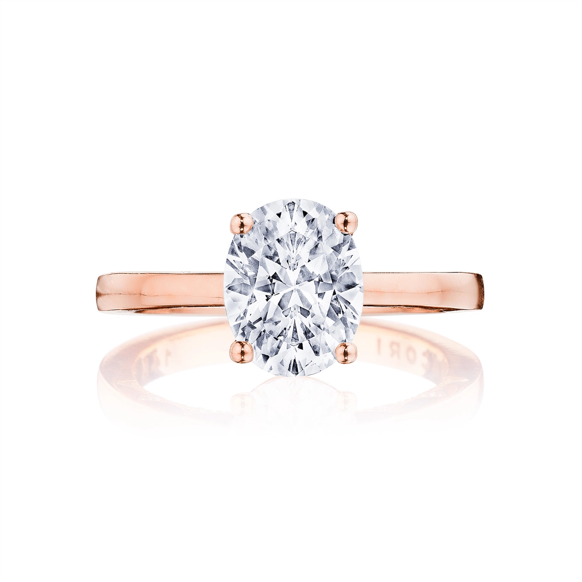 csv_image Tacori Engagement Ring in Rose Gold containing Diamond P100 2 OV 9X7 FPK