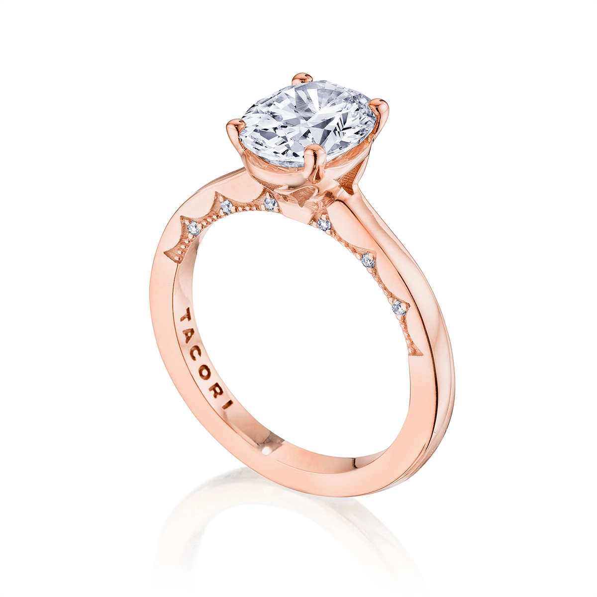 Tacori Engagement Rings in Rose Gold containing Diamond P100 2 OV 9X7 FPK