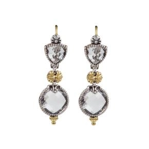 Konstantino Earrings in Mixed Metals containing Quartz SKMK3156-127
