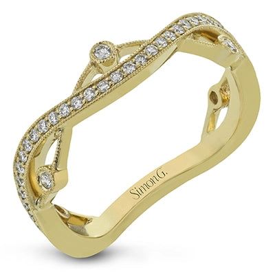 Simon G Rings in Yellow Gold containing Diamond NR517-Y
