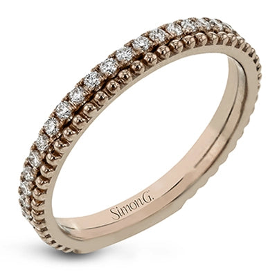 Simon G Wedding Rings in Rose Gold containing Diamond MR2779-R